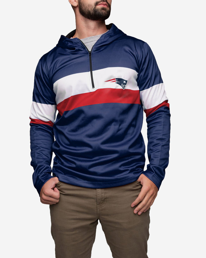 New England Patriots Quarter Zip Hoodie FOCO - FOCO.com