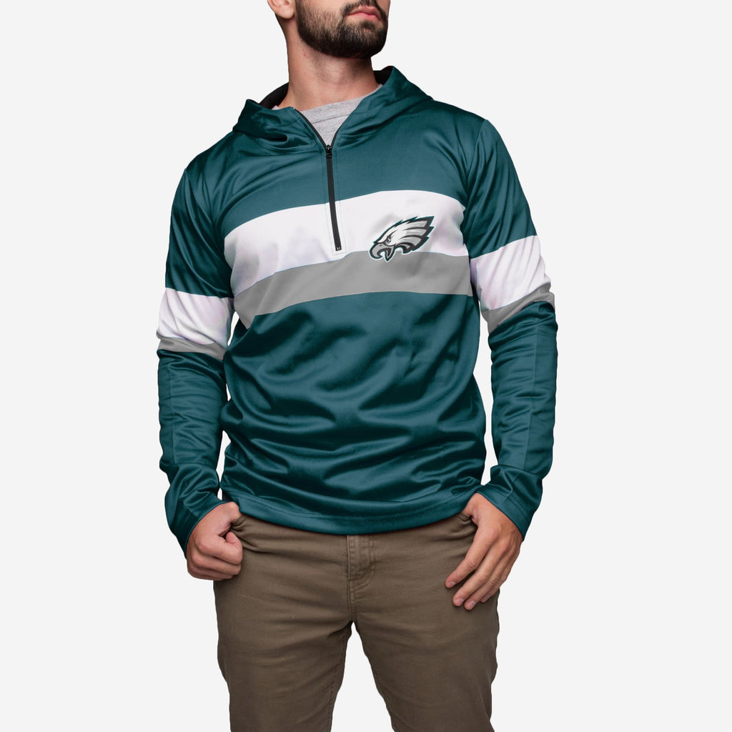 Philadelphia Eagles Quarter Zip Hoodie FOCO - FOCO.com