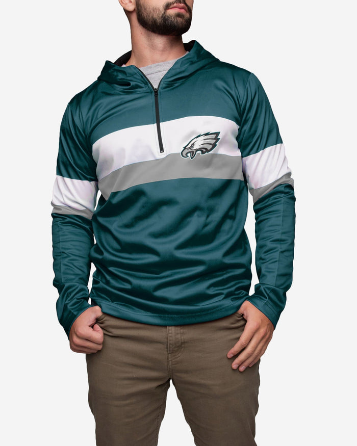 Philadelphia Eagles Quarter Zip Hoodie FOCO - FOCO.com