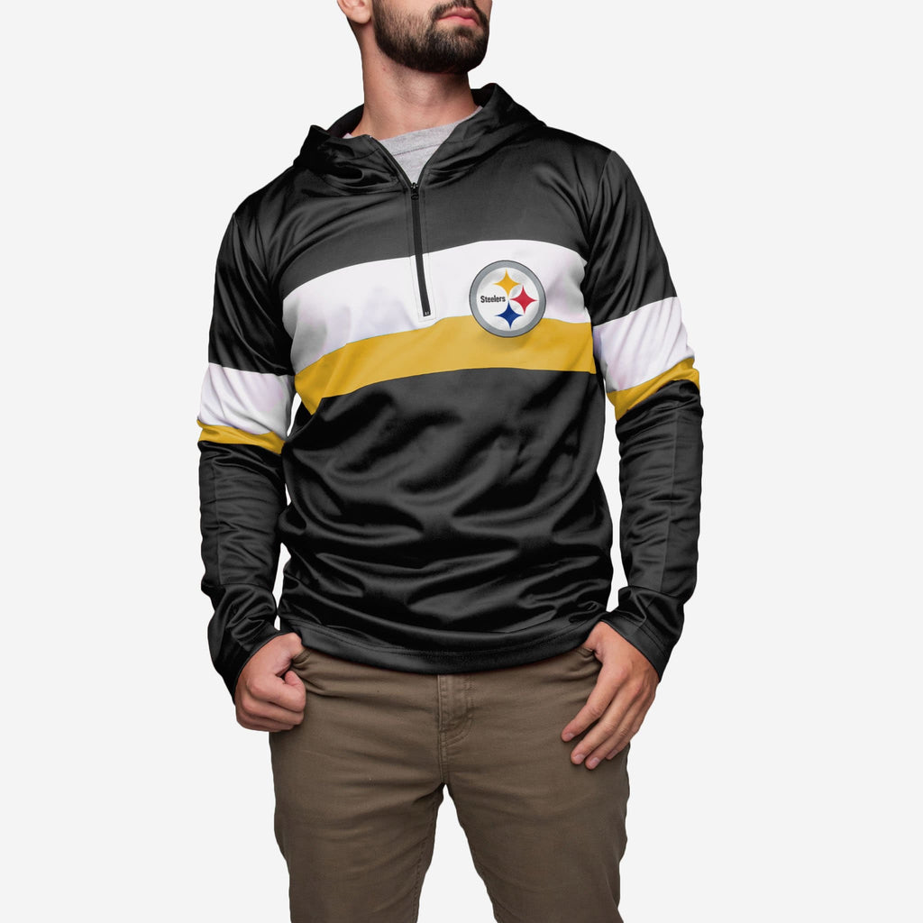 Pittsburgh Steelers Quarter Zip Hoodie FOCO - FOCO.com