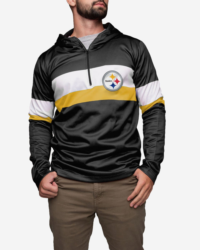 Pittsburgh Steelers Quarter Zip Hoodie FOCO - FOCO.com