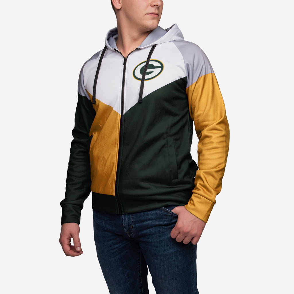 Green Bay Packers Hooded Track Jacket FOCO - FOCO.com