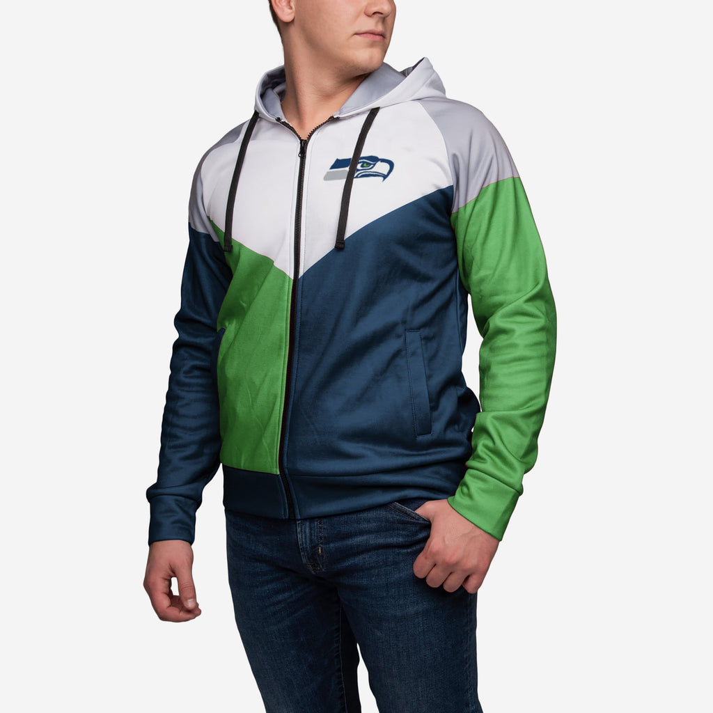 Seattle Seahawks Hooded Track Jacket FOCO - FOCO.com