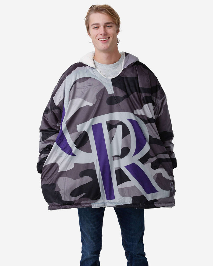 Colorado Rockies Reversible Team Color Camo Hoodeez FOCO - FOCO.com