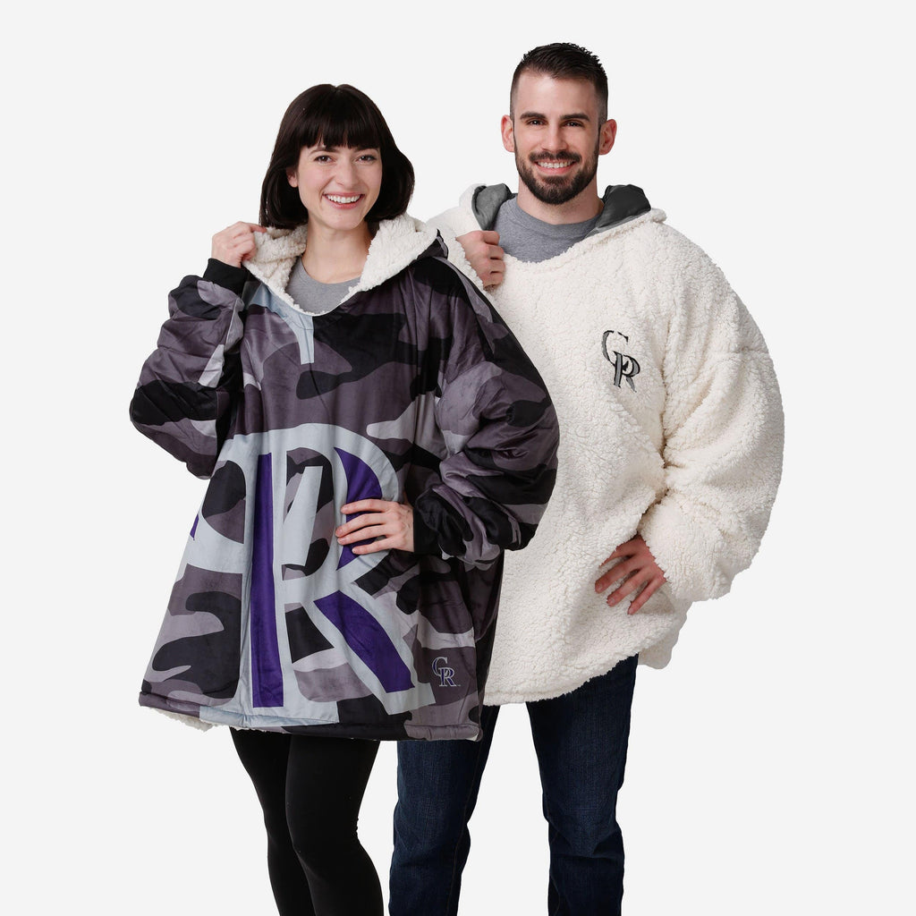 Colorado Rockies Reversible Team Color Camo Hoodeez FOCO - FOCO.com