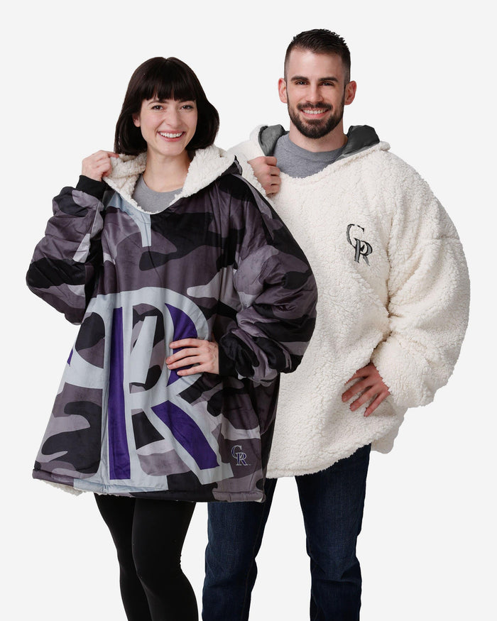 Colorado Rockies Reversible Team Color Camo Hoodeez FOCO - FOCO.com