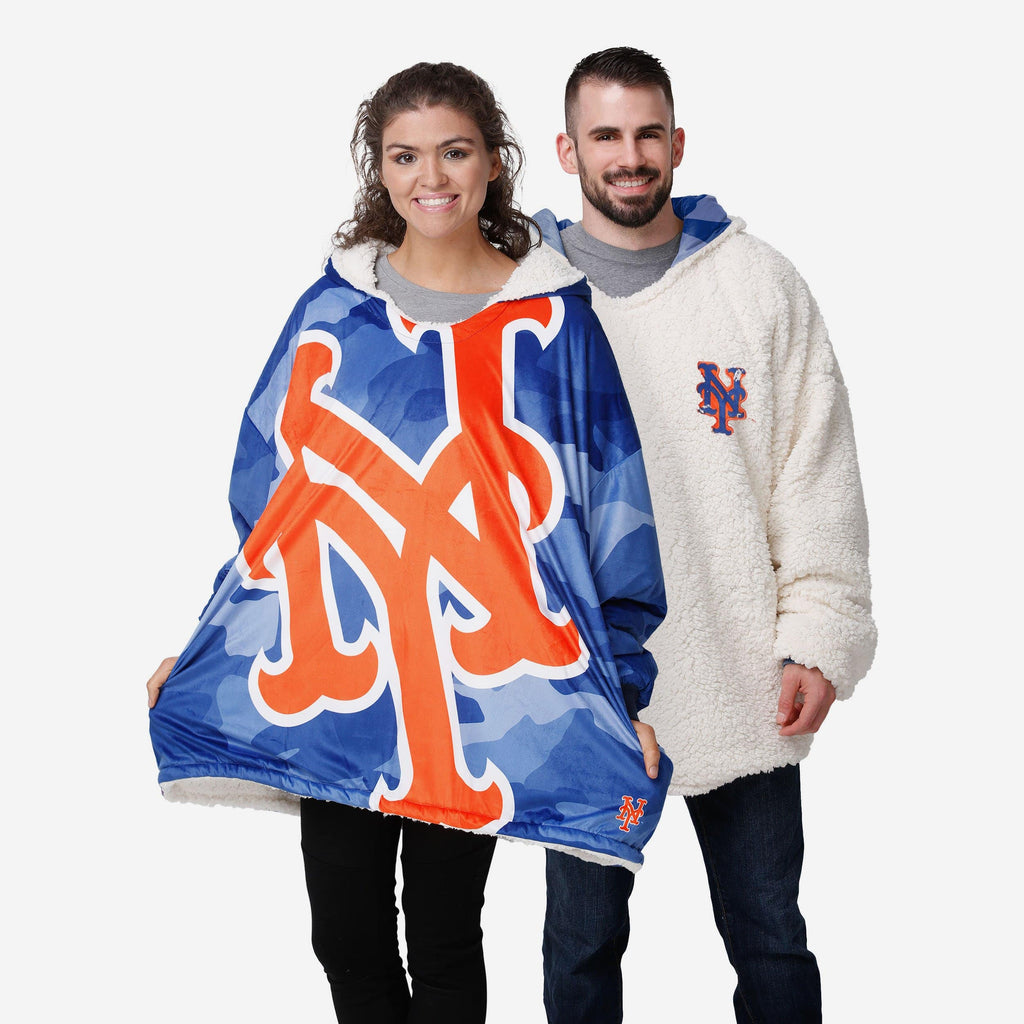 New York Mets Reversible Team Color Camo Hoodeez FOCO - FOCO.com