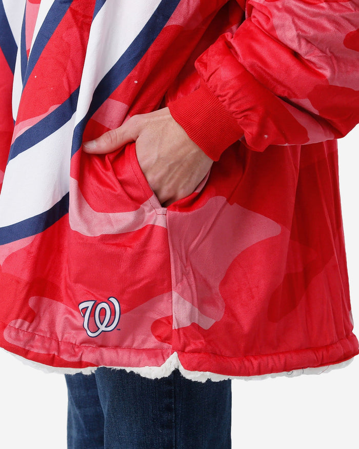 Washington Nationals Reversible Team Color Camo Hoodeez FOCO - FOCO.com