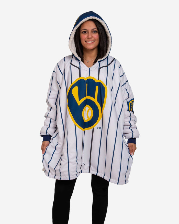 Milwaukee Brewers Alternate Home Game Day Big Logo Hoodeez FOCO - FOCO.com