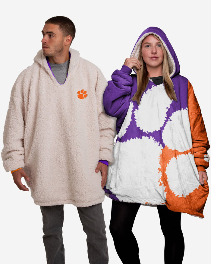 Clemson Tigers Reversible Colorblock Hoodeez FOCO - FOCO.com