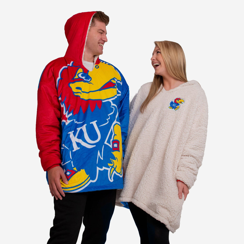 Kansas Jayhawks Reversible Colorblock Hoodeez FOCO - FOCO.com