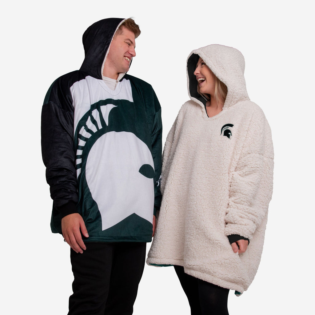 Michigan State Spartans Reversible Colorblock Hoodeez FOCO - FOCO.com