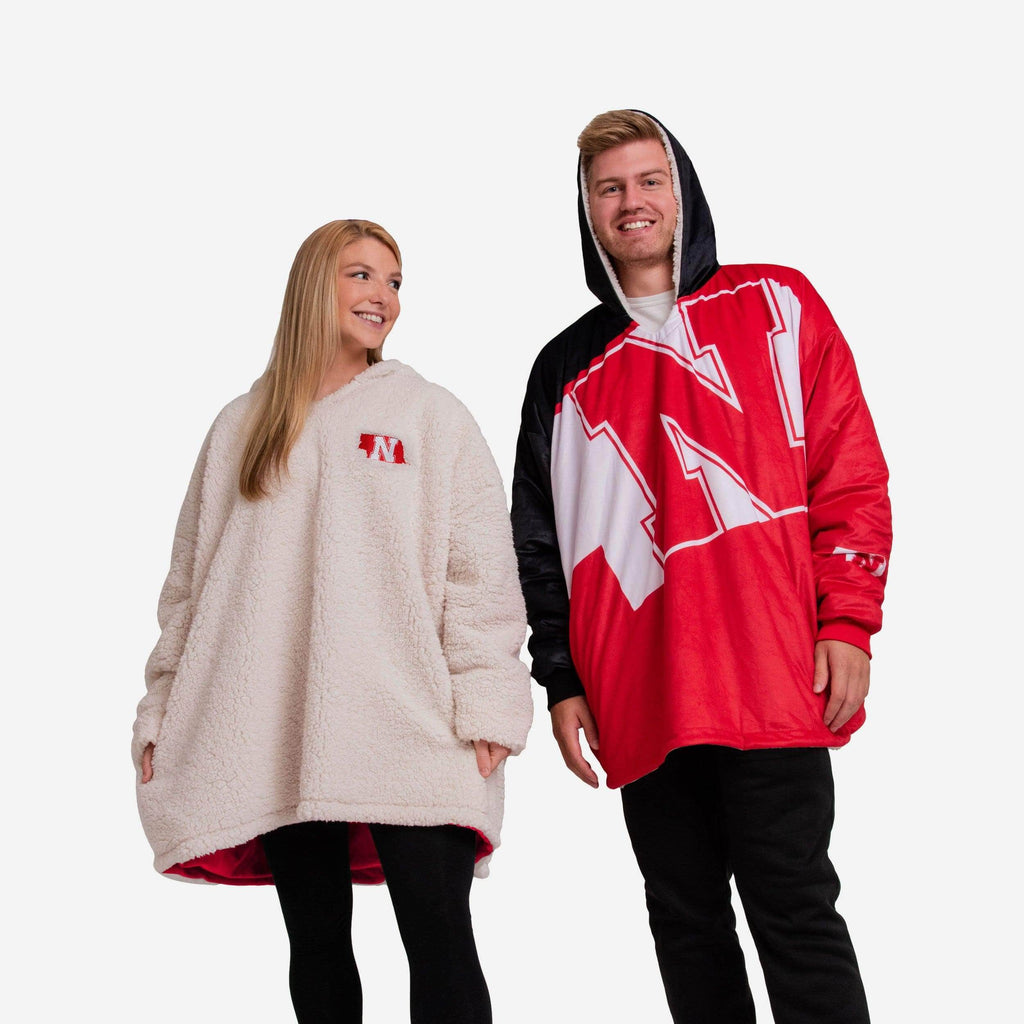 Nebraska Cornhuskers Reversible Colorblock Hoodeez FOCO - FOCO.com