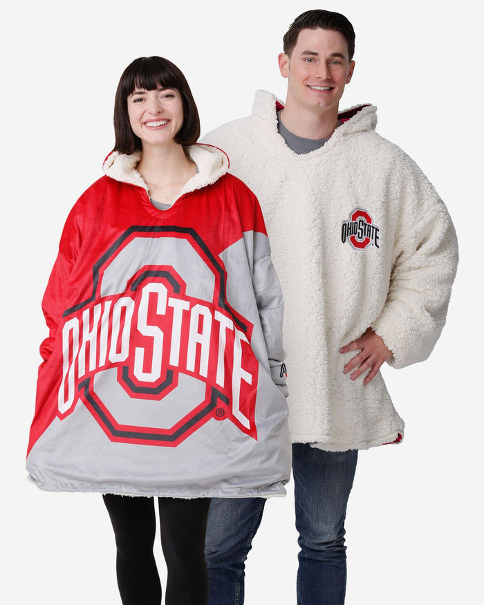 Ohio State Buckeyes Reversible Colorblock Hoodeez FOCO - FOCO.com