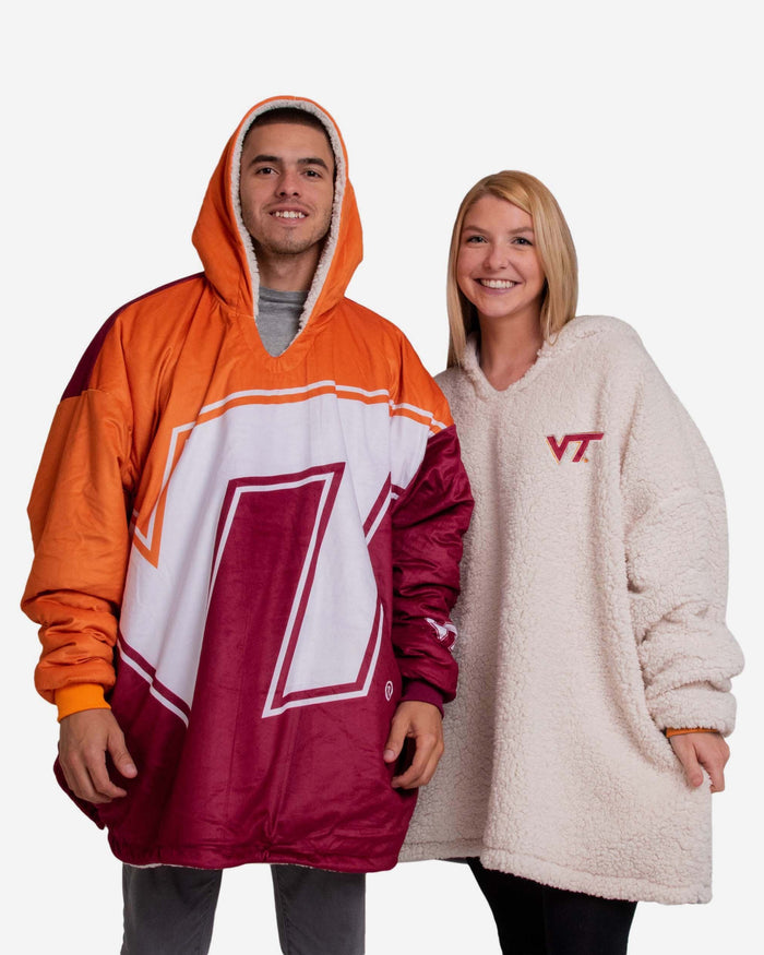 Virginia Tech Hokies Reversible Colorblock Hoodeez FOCO - FOCO.com