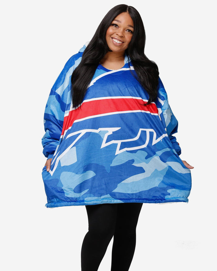 Buffalo Bills Reversible Team Color Camo Hoodeez FOCO - FOCO.com