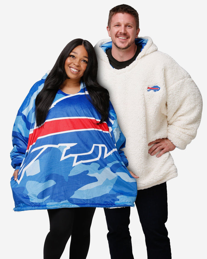 Buffalo Bills Reversible Team Color Camo Hoodeez FOCO - FOCO.com