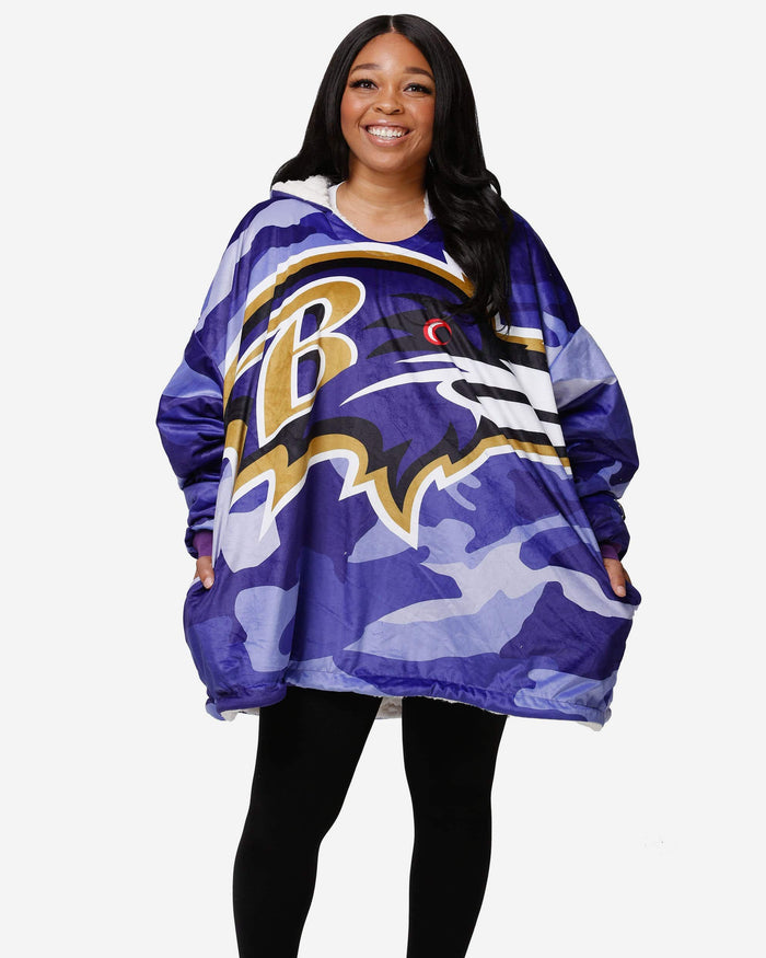 Baltimore Ravens Reversible Team Color Camo Hoodeez FOCO - FOCO.com