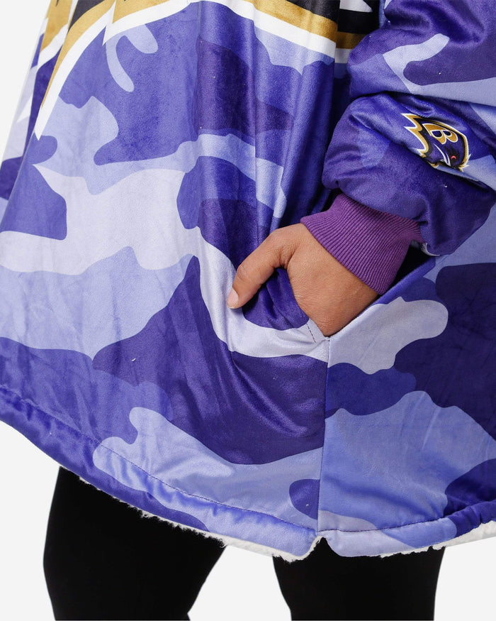 Baltimore Ravens Reversible Team Color Camo Hoodeez FOCO - FOCO.com