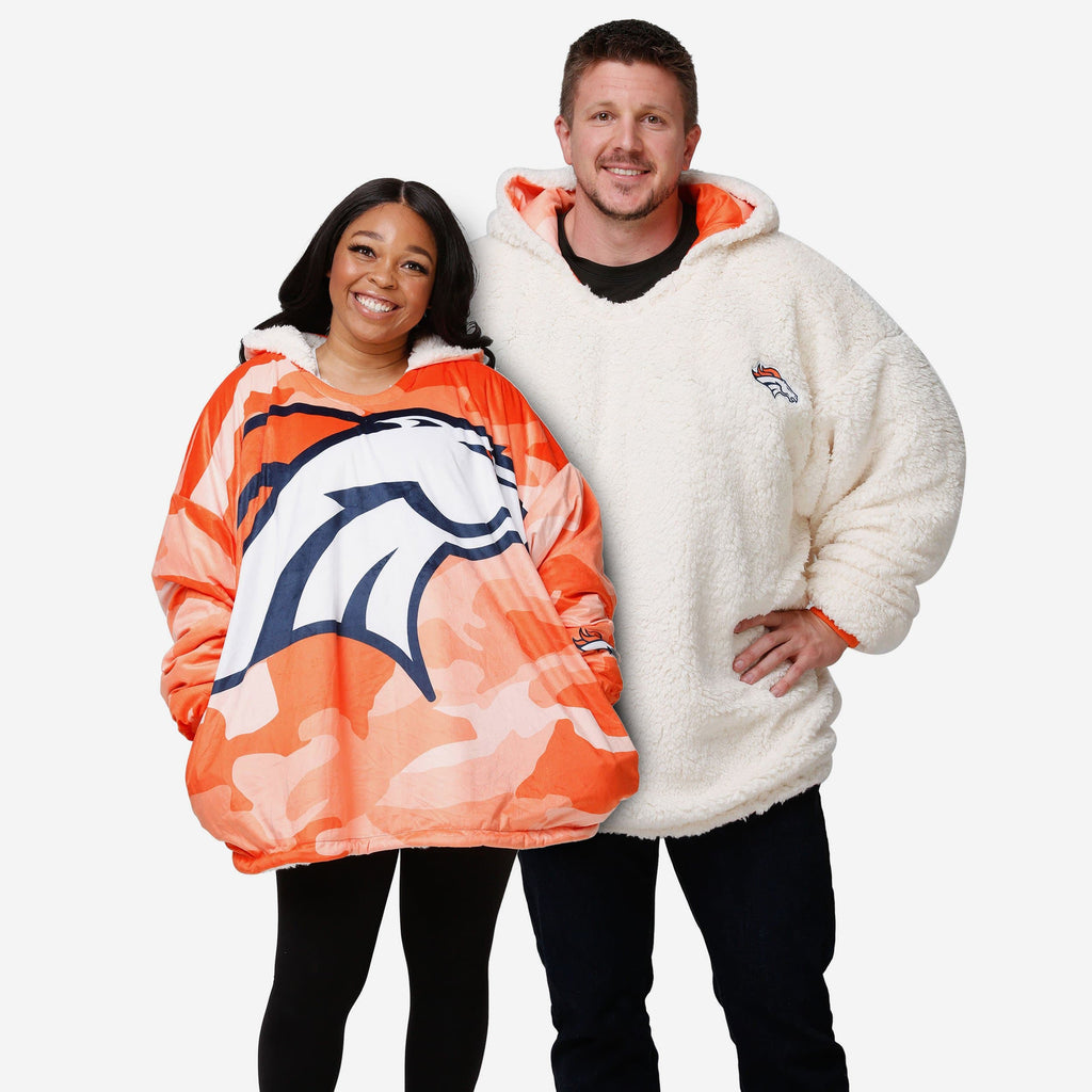 Denver Broncos Reversible Team Color Camo Hoodeez FOCO - FOCO.com