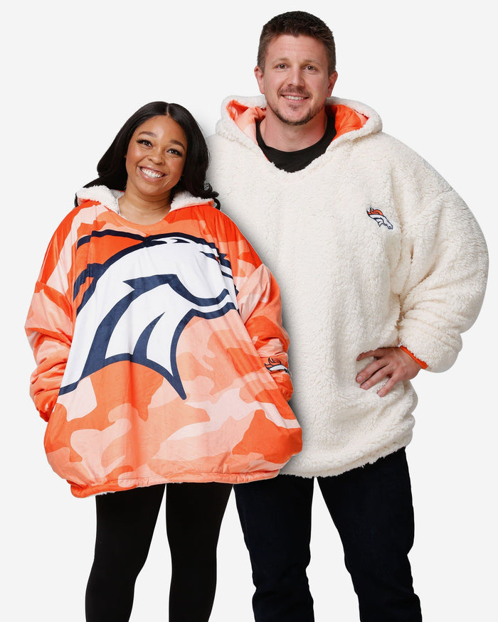 Denver Broncos Reversible Team Color Camo Hoodeez FOCO - FOCO.com