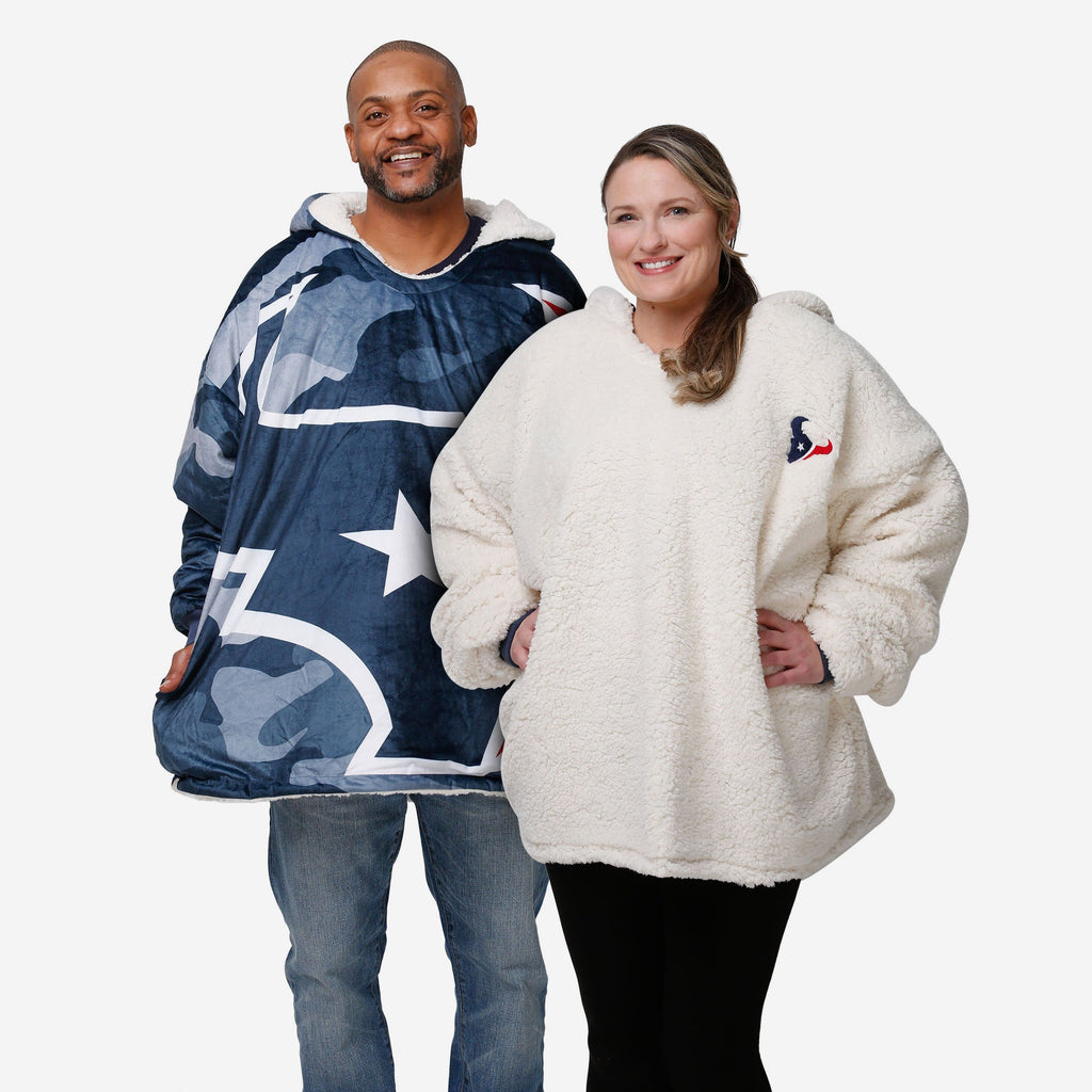 Houston Texans Reversible Team Color Camo Hoodeez FOCO - FOCO.com