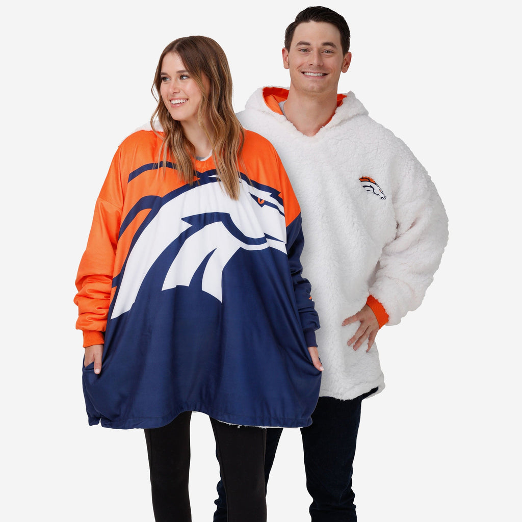 Denver Broncos Reversible Colorblock Hoodeez FOCO - FOCO.com