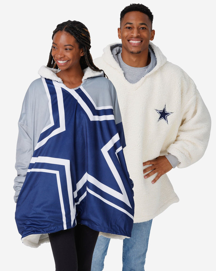 Dallas Cowboys Reversible Colorblock Hoodeez FOCO - FOCO.com