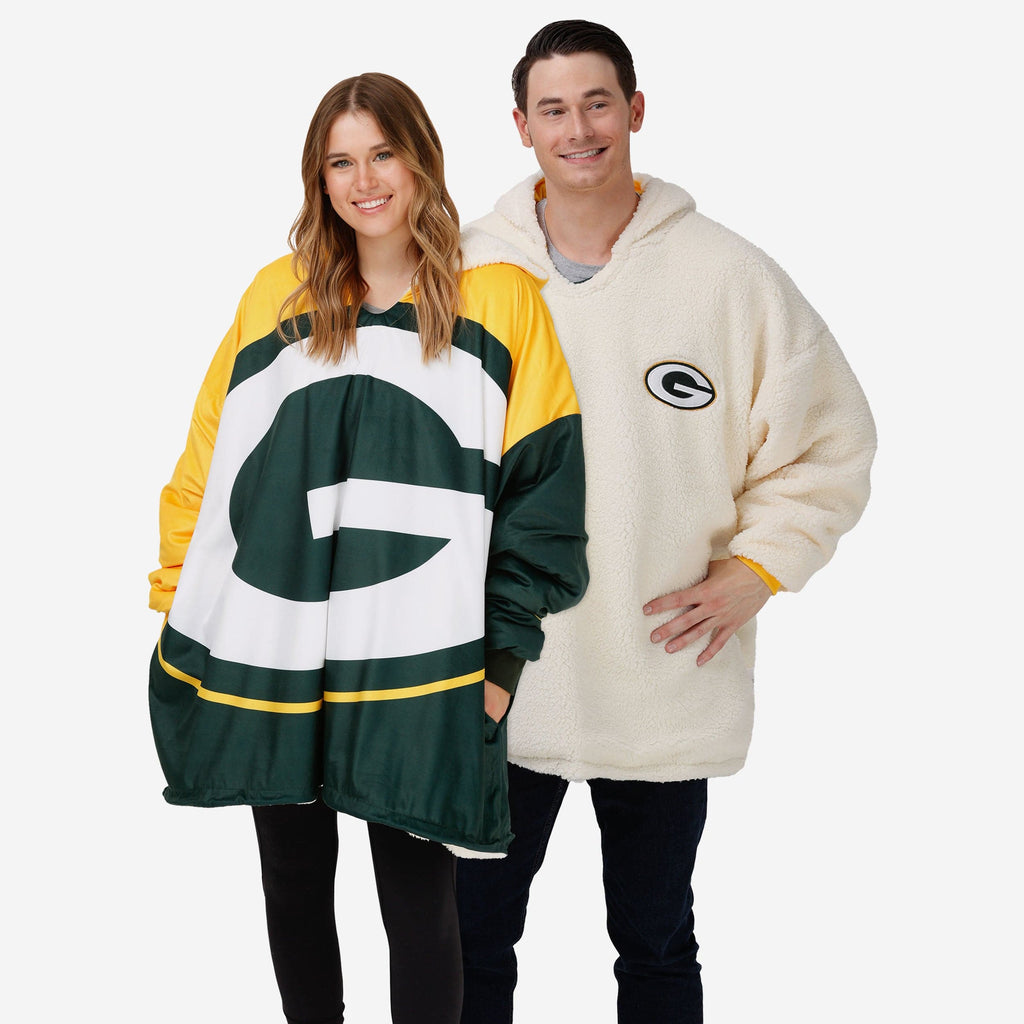 Green Bay Packers Reversible Colorblock Hoodeez FOCO - FOCO.com