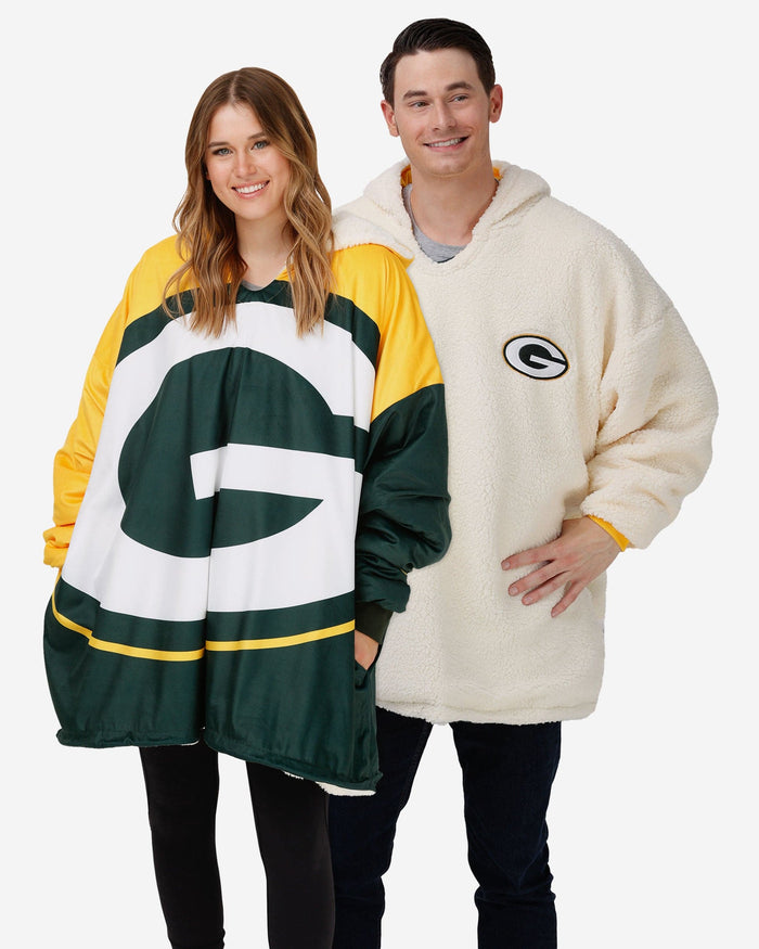 Green Bay Packers Reversible Colorblock Hoodeez FOCO - FOCO.com