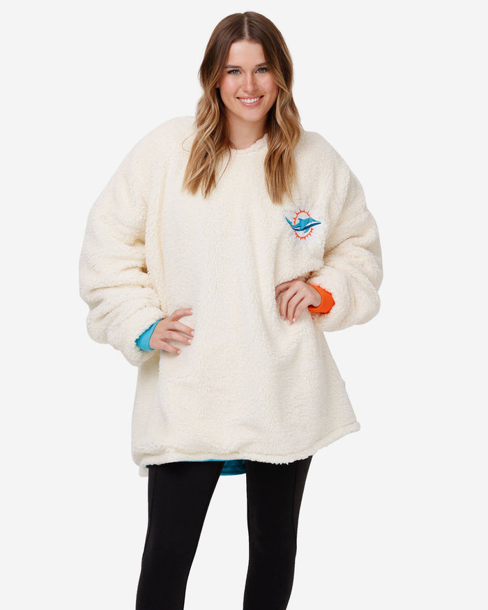 Miami Dolphins Reversible Colorblock Hoodeez FOCO - FOCO.com
