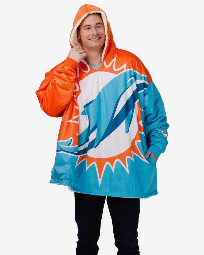 Miami Dolphins Reversible Colorblock Hoodeez FOCO - FOCO.com