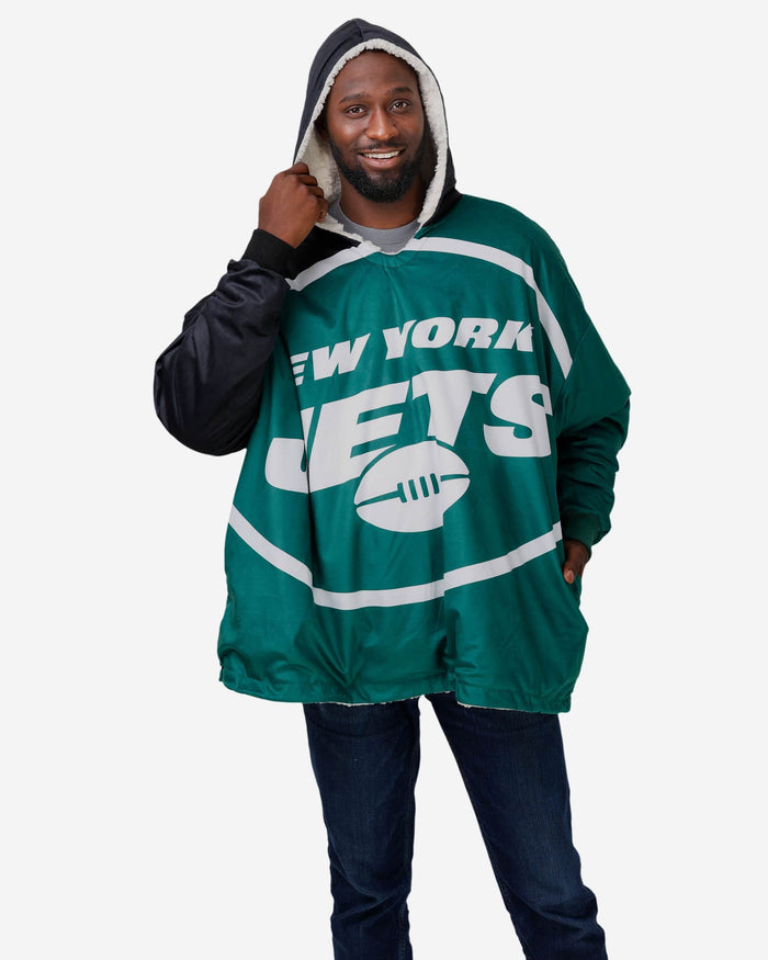 New York Jets Reversible Colorblock Hoodeez FOCO - FOCO.com