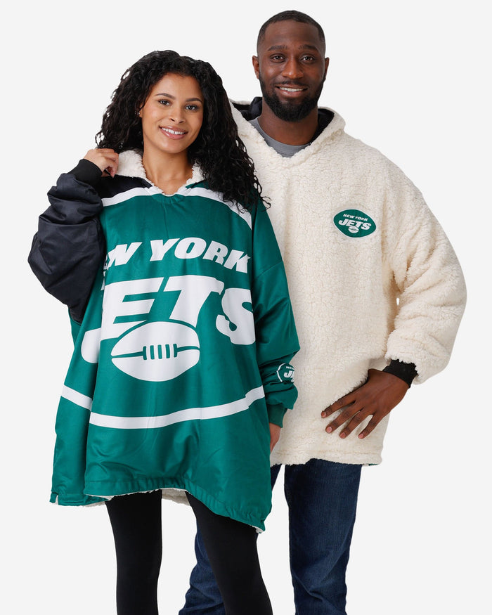 New York Jets Reversible Colorblock Hoodeez FOCO - FOCO.com