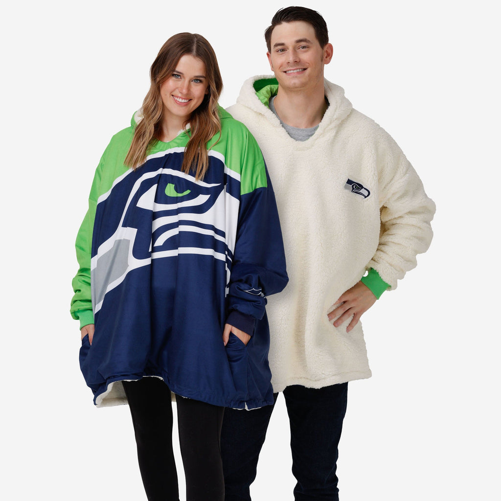 Seattle Seahawks Reversible Colorblock Hoodeez FOCO - FOCO.com