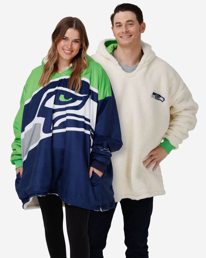 Seattle Seahawks Reversible Colorblock Hoodeez FOCO - FOCO.com