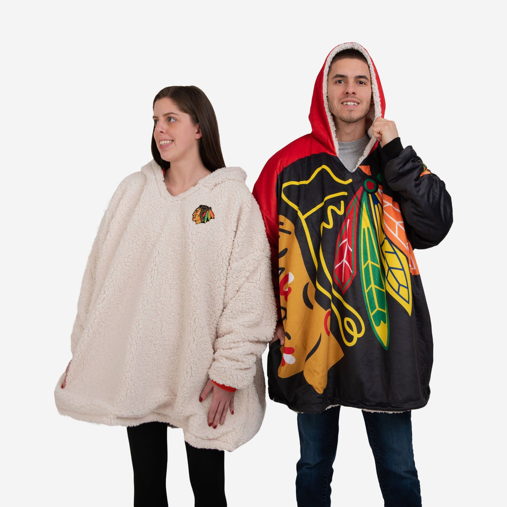 Chicago Blackhawks Reversible Colorblock Hoodeez FOCO - FOCO.com