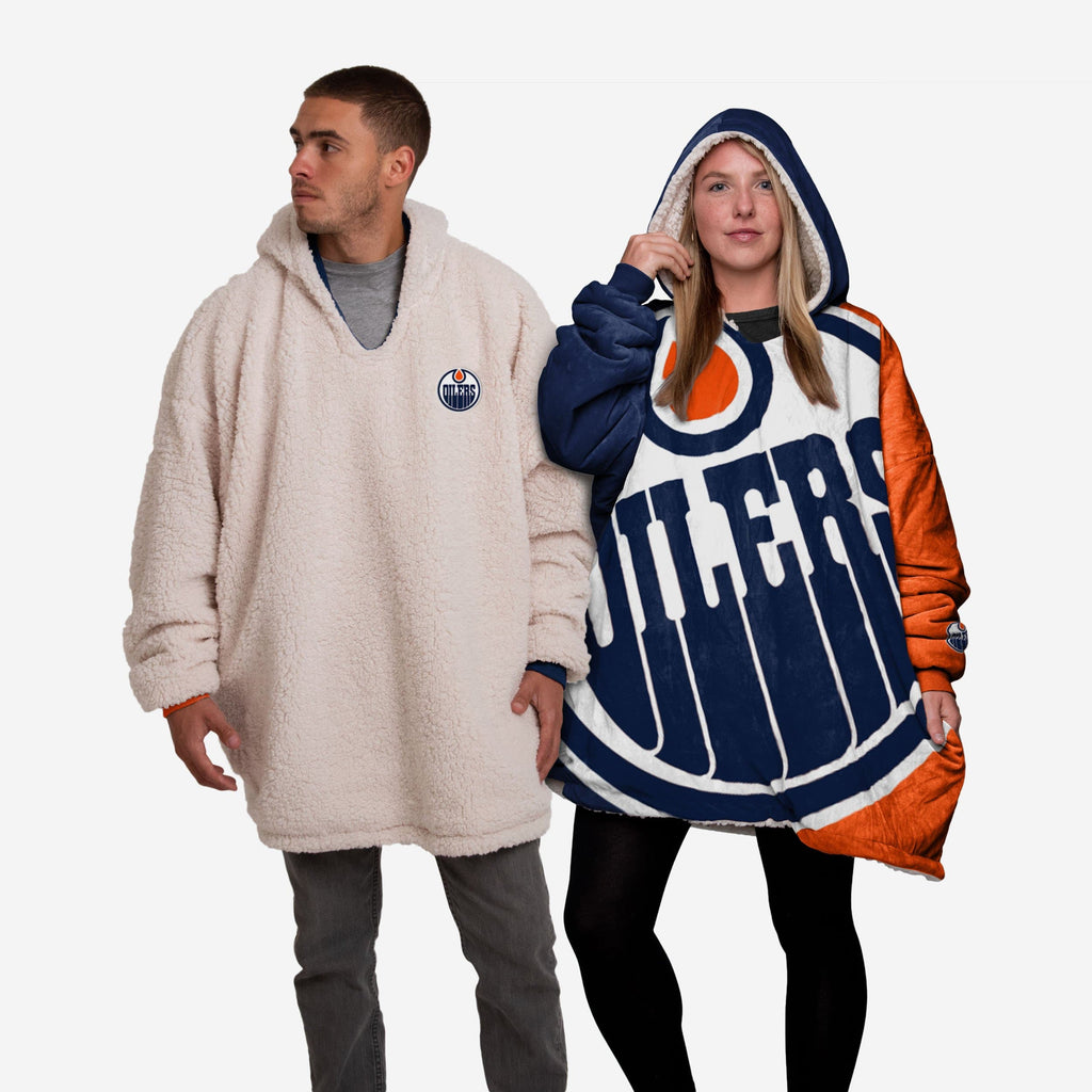 Edmonton Oilers Reversible Colorblock Hoodeez FOCO - FOCO.com