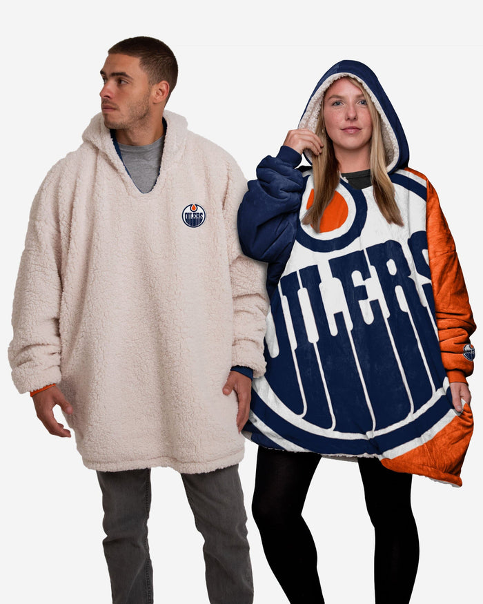 Edmonton Oilers Reversible Colorblock Hoodeez FOCO - FOCO.com