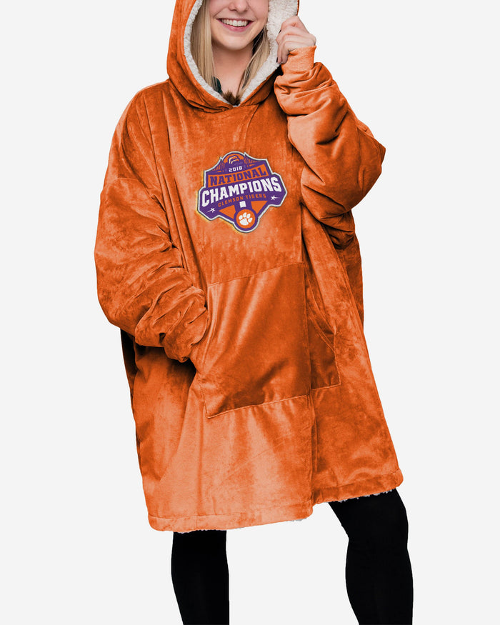 Clemson Tigers 2018 Football National Champions Reversible Big Logo Hoodeez FOCO - FOCO.com