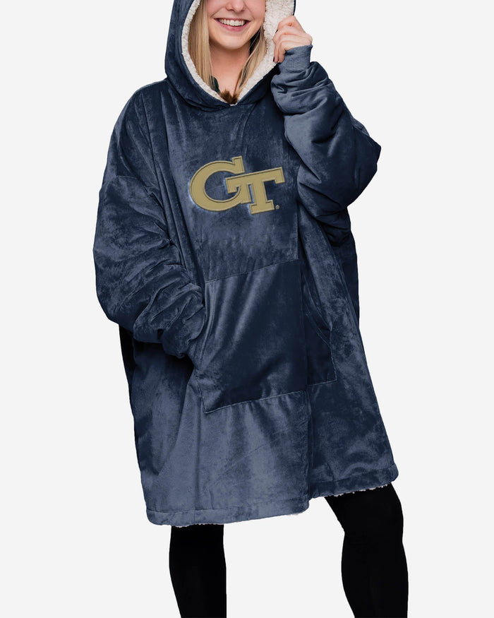 Georgia Tech Yellow Jackets Reversible Big Logo Hoodeez FOCO - FOCO.com