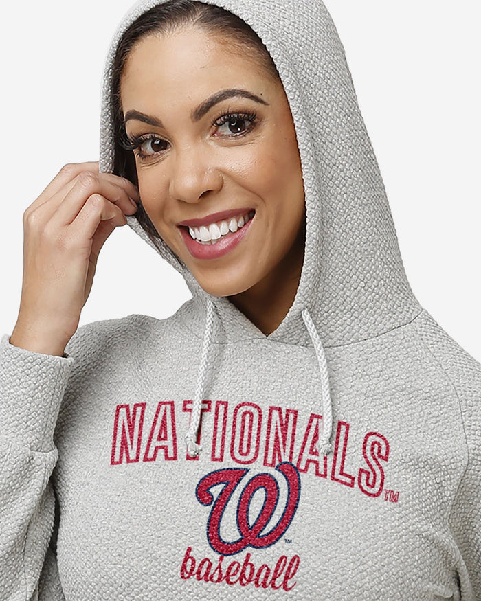 Washington Nationals Womens Gray Woven Hoodie FOCO - FOCO.com