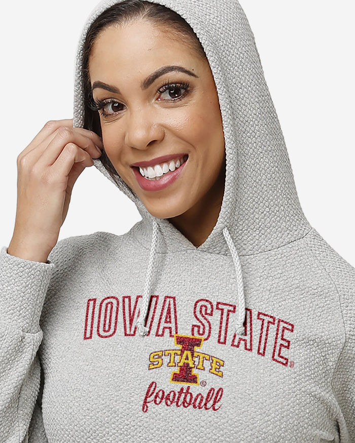 Iowa State Cyclones Womens Gray Woven Hoodie FOCO - FOCO.com