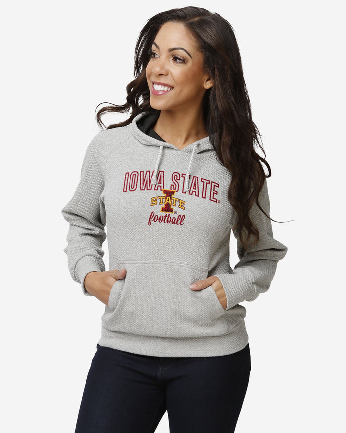 Iowa State Cyclones Womens Gray Woven Hoodie FOCO S - FOCO.com