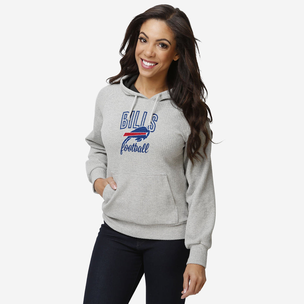 Buffalo Bills Womens Gray Woven Hoodie FOCO S - FOCO.com