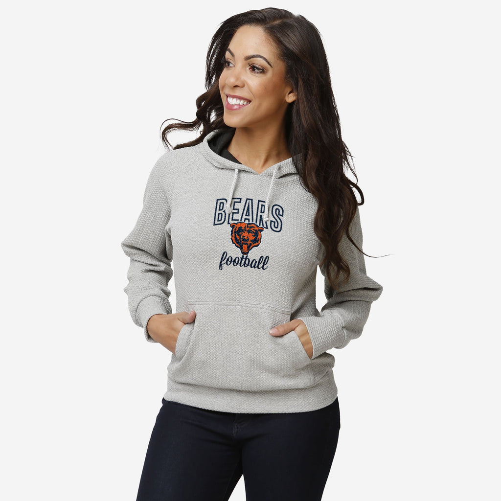 Chicago Bears Womens Gray Woven Hoodie FOCO S - FOCO.com