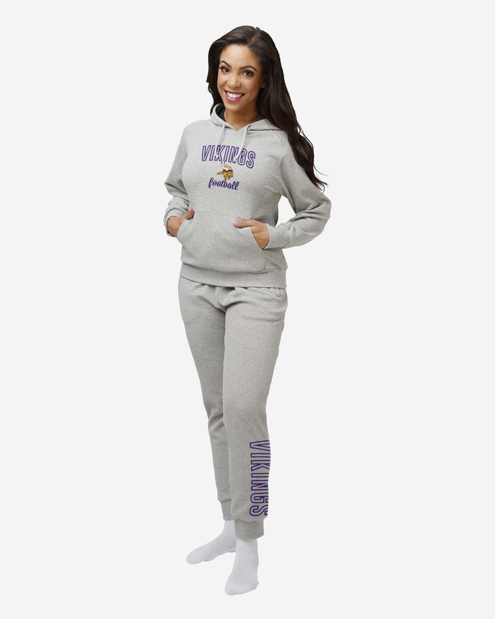 Minnesota Vikings Womens Gray Woven Hoodie FOCO - FOCO.com