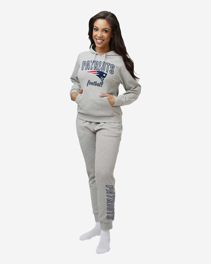 New England Patriots Womens Gray Woven Hoodie FOCO - FOCO.com