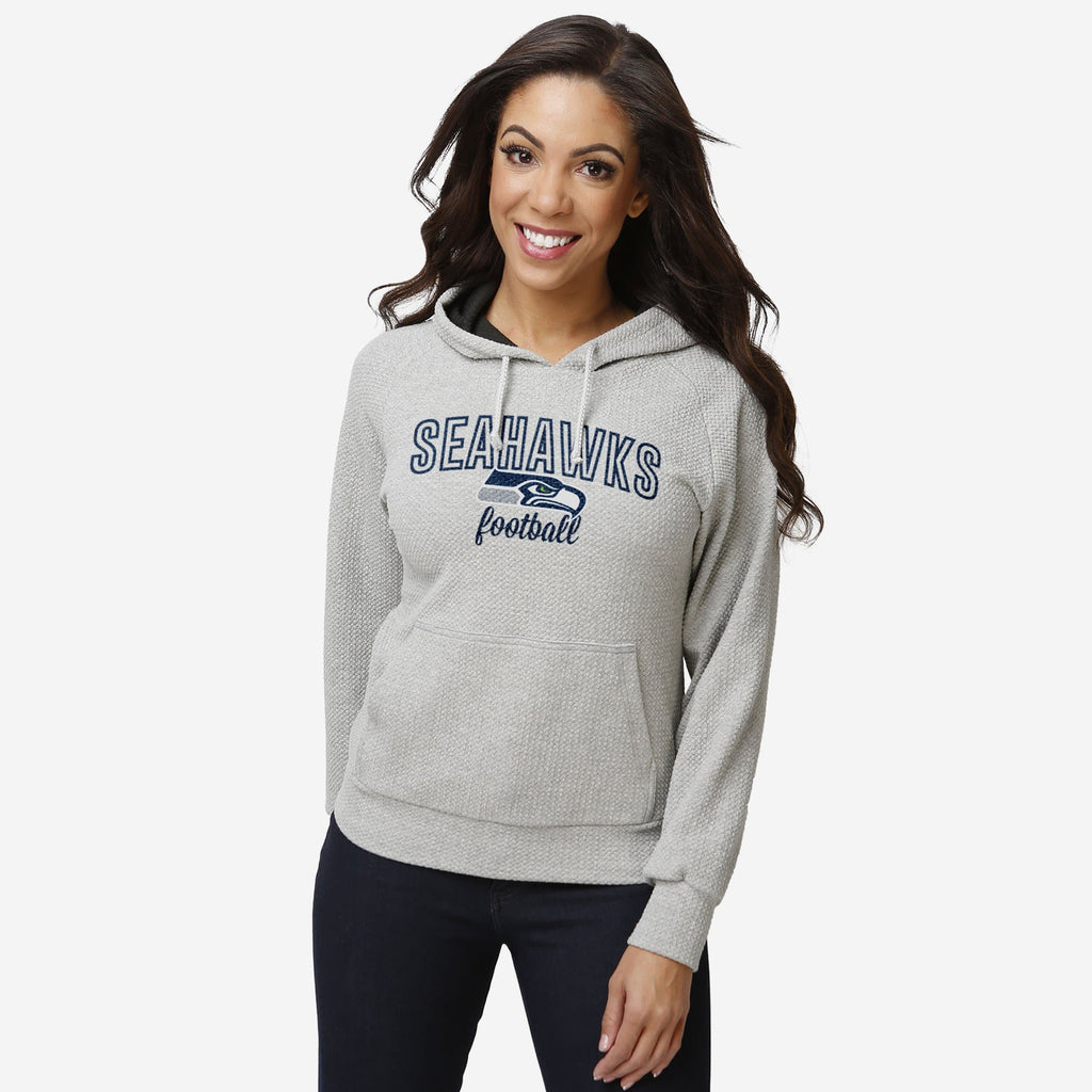 Seattle Seahawks Womens Gray Woven Hoodie FOCO S - FOCO.com