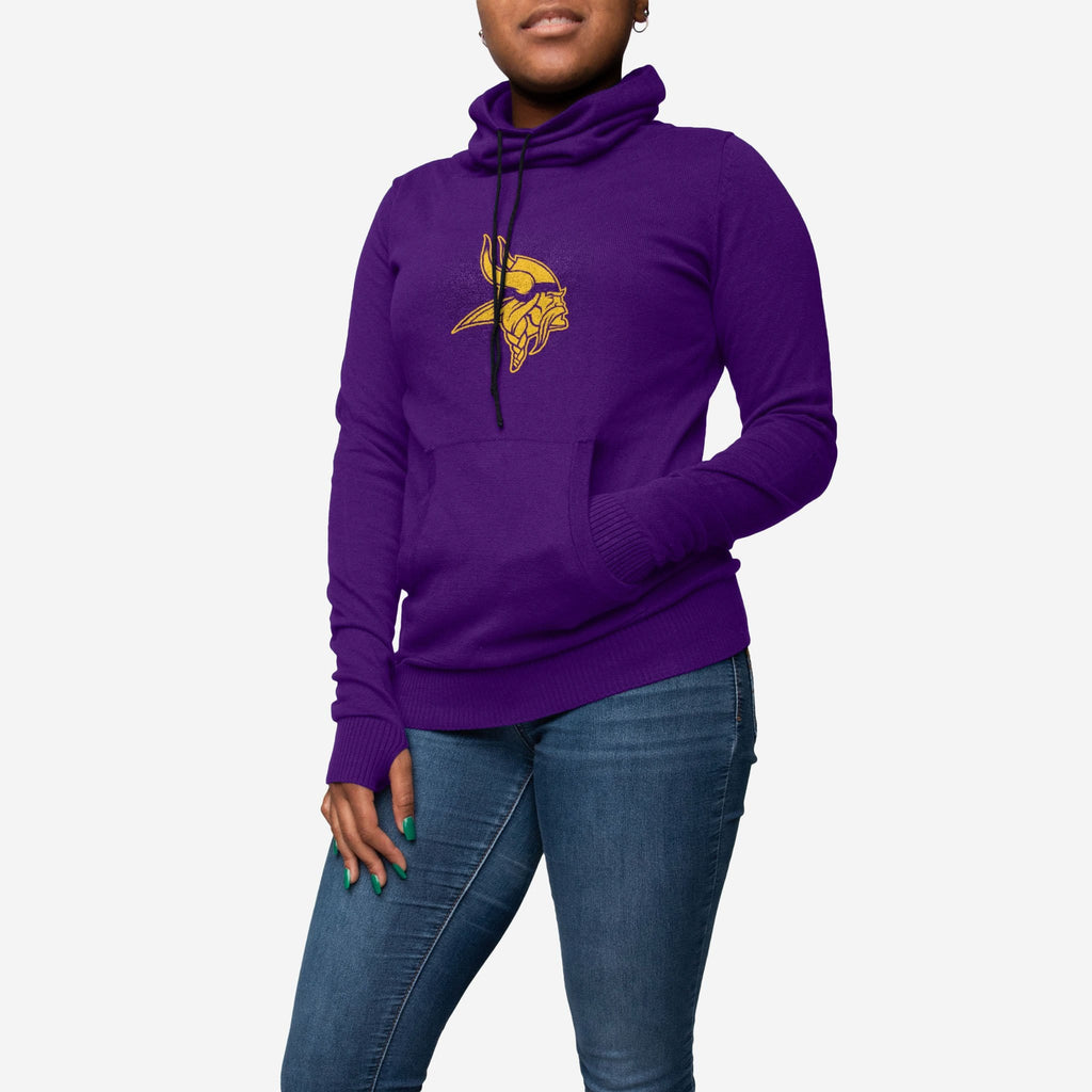 Minnesota Vikings Womens Cowl Neck Sweater FOCO S - FOCO.com